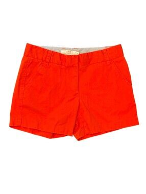 J.Crew Broken-In Chino Shorts Orange Cotton Women Size 4